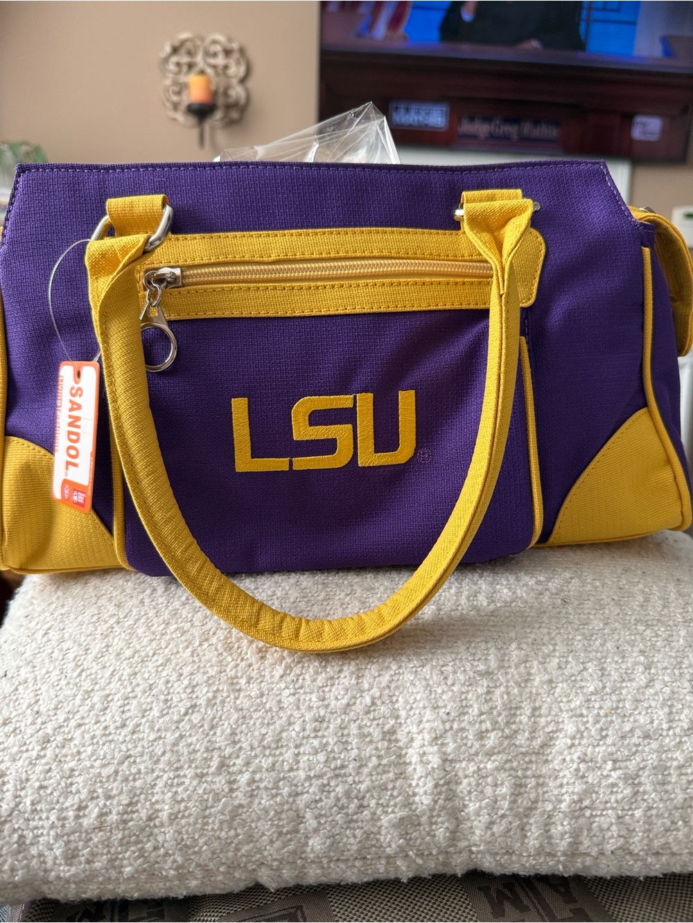 LSU Purple and Gold Shoulder Bag by Sandoll